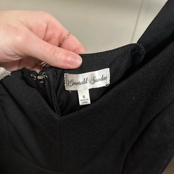 Emerald Sundae Women’s Black Long Formal Dress size small new with tags - Picture 4 of 6